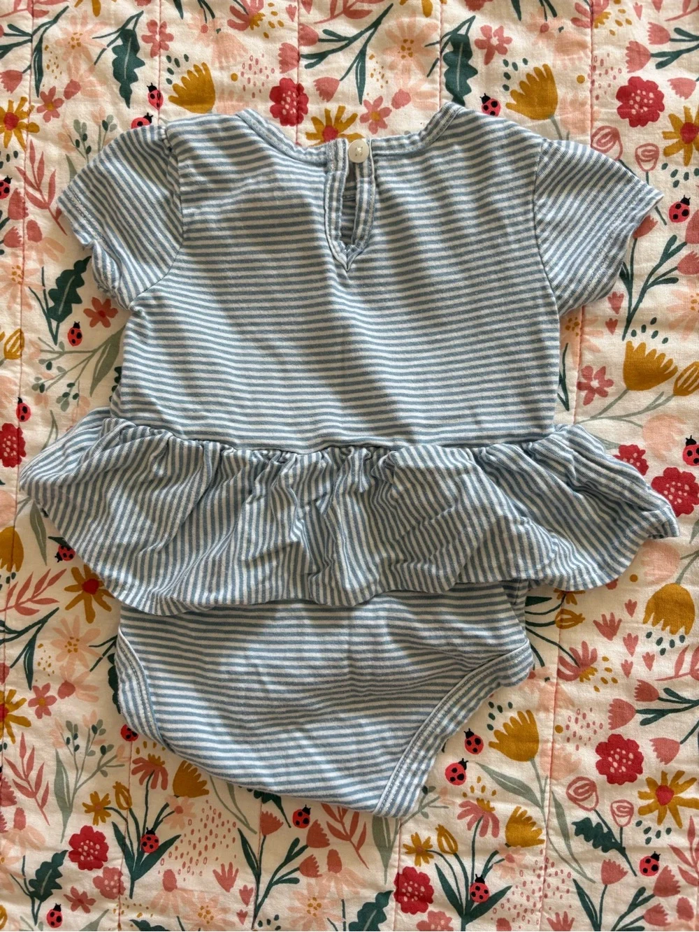 Carter's Blue and White Striped Bodysuit with Solid Blue Pants - Picture 3 of 3